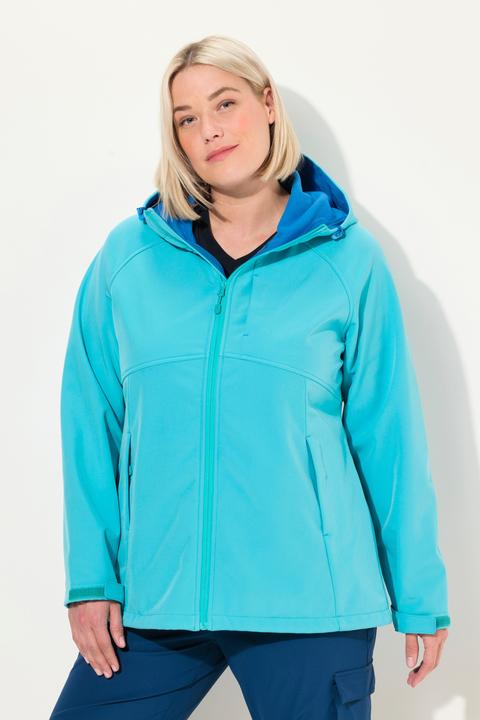 Produktbild Ulla Popken Softshelljacke, Kapuze, Zipptaschen, Klettriegel (46, 48)