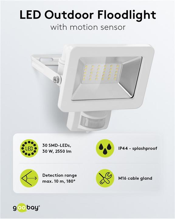 Image du produit Goobay Projecteur d'extérieur à LED (2560 lm, IP44)