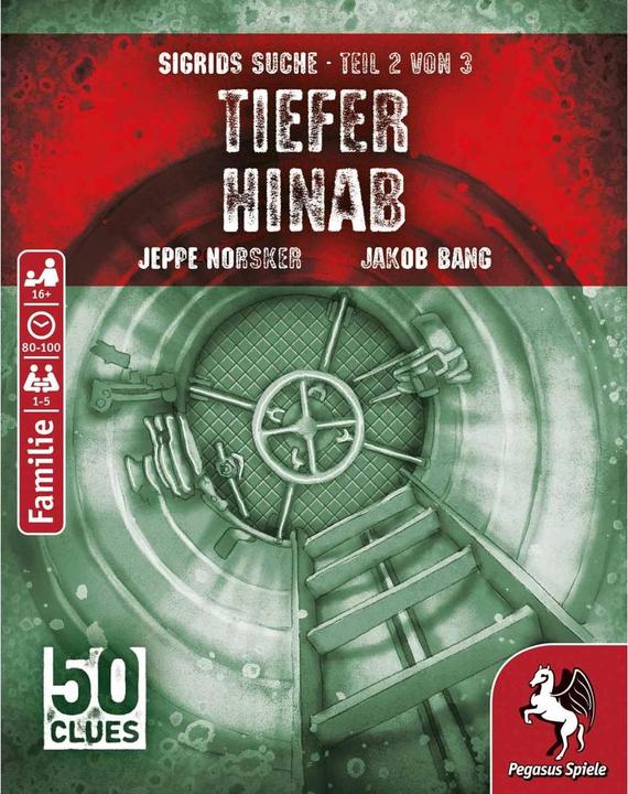 Actual product image Pegasus 50 Clues - Deeper down (Sigrid's quest, part 2 of 3) (German)