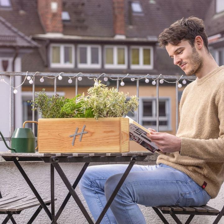 Actual product image VCM Holz Kräuterbeet Küche Topf Pflanzkasten