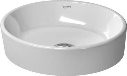 Duravit Lavabo da appoggio STARCK 2 o ÜL HLB 440x400mm chiuso o HL bianco (395 mm, 435 mm)
