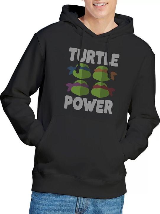 Immagine prodotto Teenage Mutant NT Turtle Power Felpa con Cappuccio Facce Uomo (L)