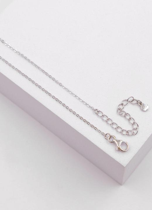 Immagine prodotto Muau Collana in argento 925 perla d'acqua dolce 11-12mm zircone (Argento 925, 45 cm)
