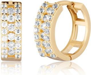 Image du produit JVD - Gold hoop earrings with zircons ZE0055SJ72-6300