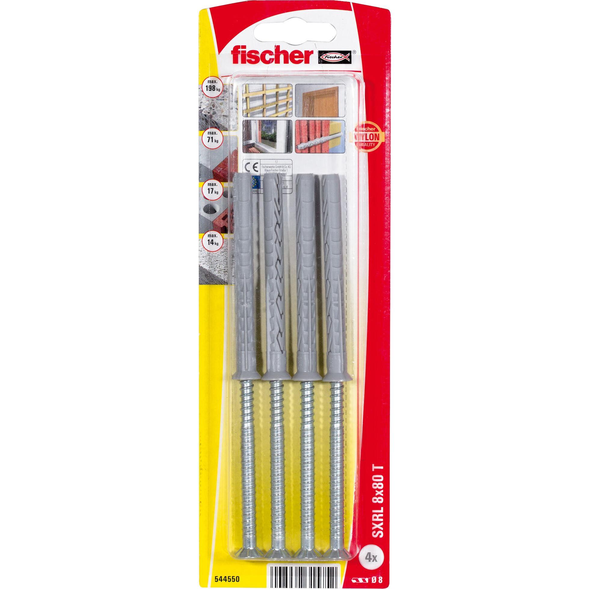 Fischer, Dübel, Langschaftdübel SXRL 8x80 T K (4) (4 Stk.)