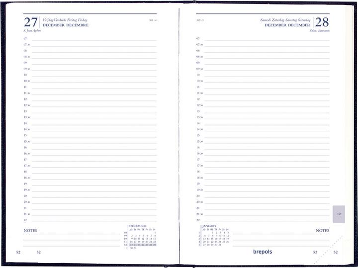 Produktbild Brepols Agenda Timing Calvi 2023 668700640 blau, 1W/2S, 17.1x22cm (A5, Deutsch, Niederländisch)