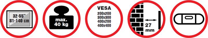 Produktbild Reflecta PLANO Slim 55-4040 (Wand, 40 kg, 32" - 55")