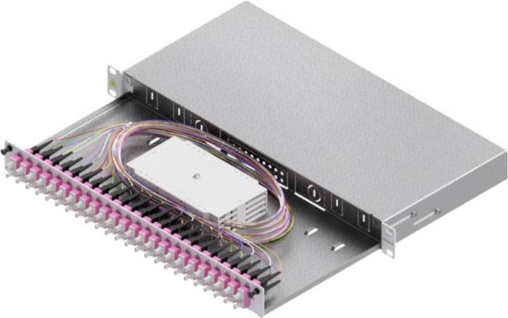 Zellner group LWL-Spleissgehaeuse Basic 1HE24x SC-Duplex Standard OM4 ausziehbar