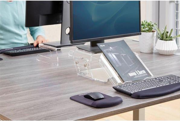 Actual product image Fellowes Clarity Adjustable Monitor Stand w. Doc Holder (Table)
