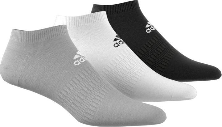Actual product image adidas 3 pairs performance no show sneaker socks unisex short sock, colour:black - white - grey, sock (XL)