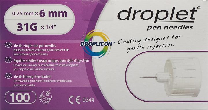Immagine prodotto Droplet Pen Nadeln 6mm 100 Stk (Aghi a penna + aghi monouso)