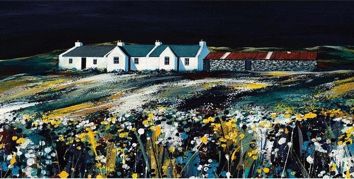 Produktbild Avril Thomson Smith Gerahmter Leinwanddruck Fields Of Gold (50 x 100 cm)