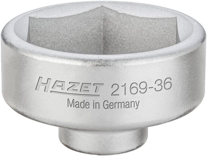 Produktbild HAZET Ölfilter-Schlüssel 2169-36 ∙ Vierkant10 mm (3/8 Zoll) ∙ Aussen Sechskant Profil ∙ 49.5 mm