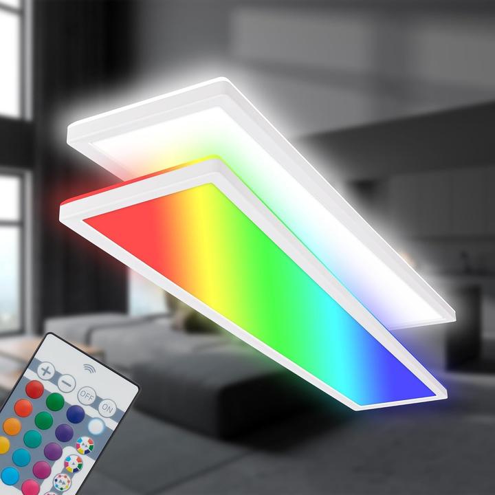 Produktbild Briloner TAVA ultra flat RGB/W-LED Panel with backlight, Weiss (4800 lm)