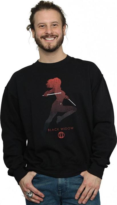 Actual product image Mens Black Widow Silhouette Sweatshirt (XL)