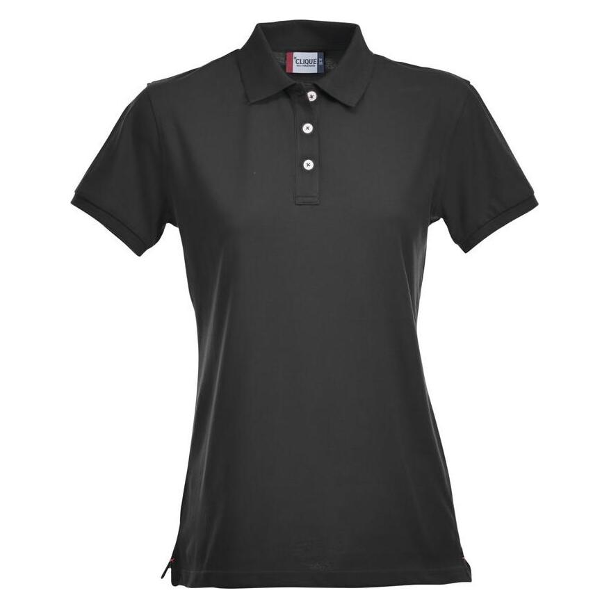 Clique, Damen, Shirts, Stretch Premium Polo Women, Schwarz, (L)