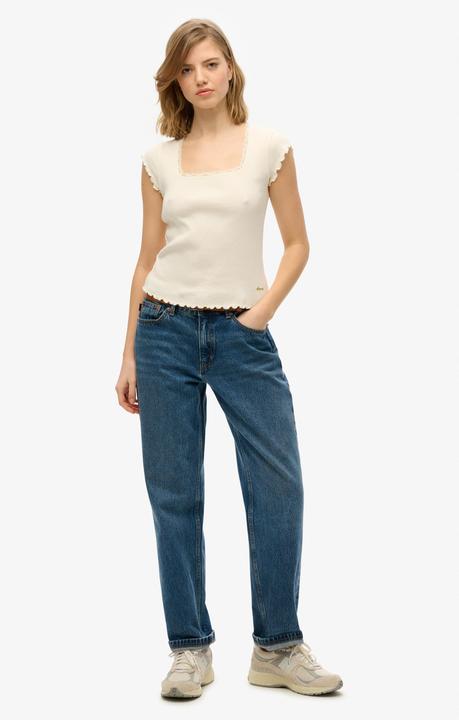 Immagine prodotto Superdry Essential Kurzarm-T-Shirt mit eckigem Ausschnitt (XL)