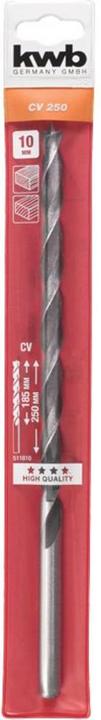 Actual product image kwb Wood twist drill extra long Ø 10.0 mm (CV steel, length 250 mm, 2 spurs) (10 mm)
