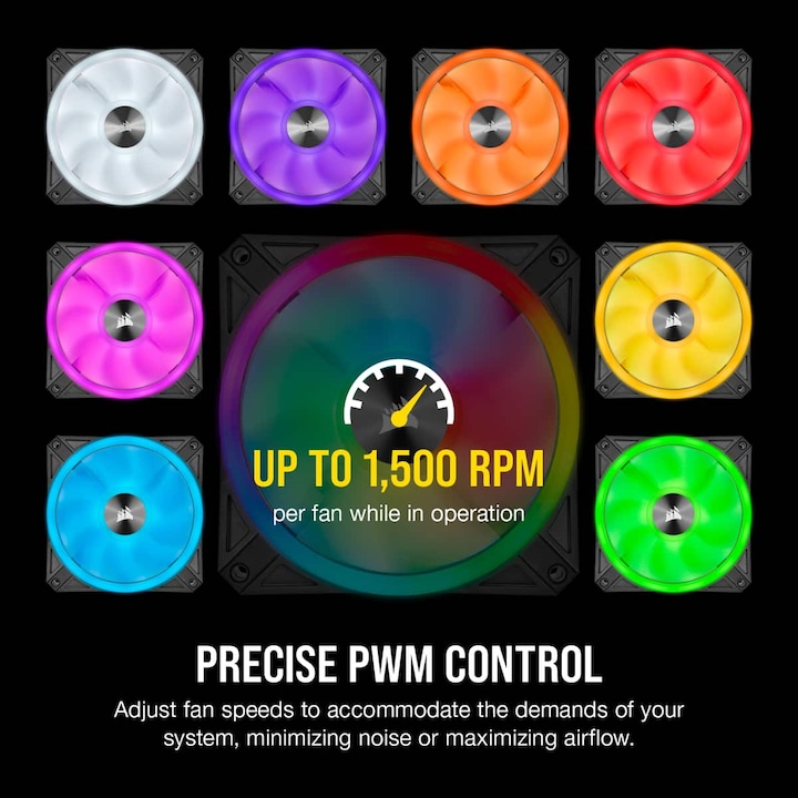 Actual product image Corsair iCUE QL120 RGB (120 mm, 3 x)