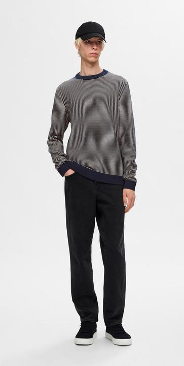 Image du produit Selected Slhjake Ls Knit Struc Stripe Crew Neck (M)