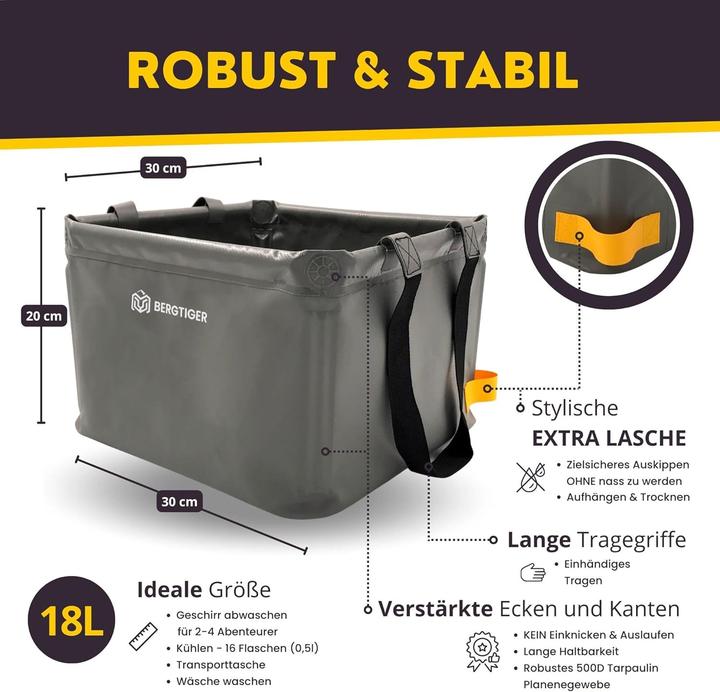 Actual product image Bertiger Faltbare Camping-Spülschüssel