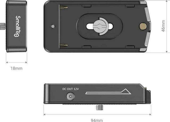 Actual product image SmallRig 3018 NP F Battery Adapter Plate Lite (Battery cover)
