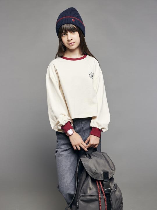 Actual product image Jonen Mädchen Cropped-Shirt mit Motiv hinten (140)