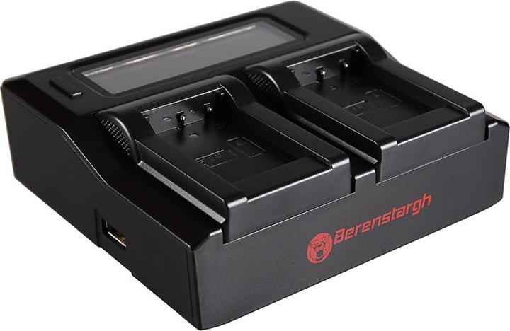 Productafbeelding Berenstargh Dual LCD USB Ladegerät f. Sony NP-BX1 BX BX1 NP-BX1 Cybershot DSC HX300 DSC HX50V DSC RX (Batterijlader voor camera)