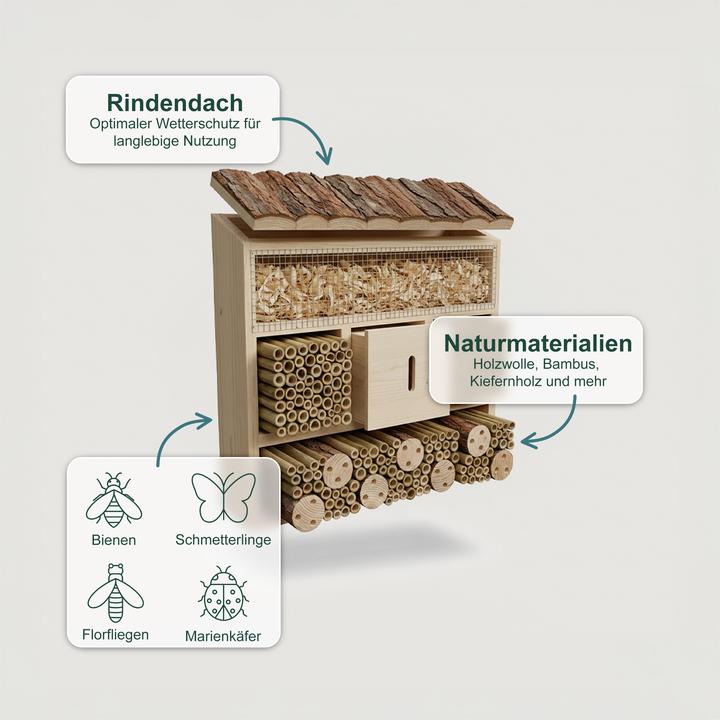 Immagine prodotto Relaxdays Hotel per insetti (Api, Coccinelle, Farfalle)