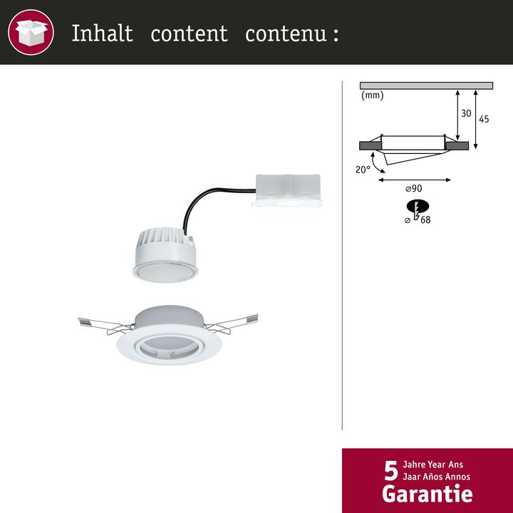 Produktbild Paulmann Einbauleuchte Base Set (350 lm)