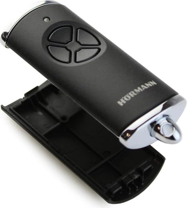 Produktbild Hörmann Ersatz Gehäuse HSE 4 für Handsender 4-Tasten, schwarz/Chrom (Lagergehäuse)