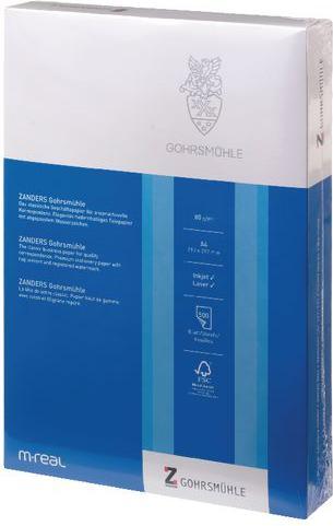 Actual product image Gohrsmühle GOHRSMšHLE Bank letterhead, DIN A4, 80 gsm, white (80 g/m², 500 x, A4)