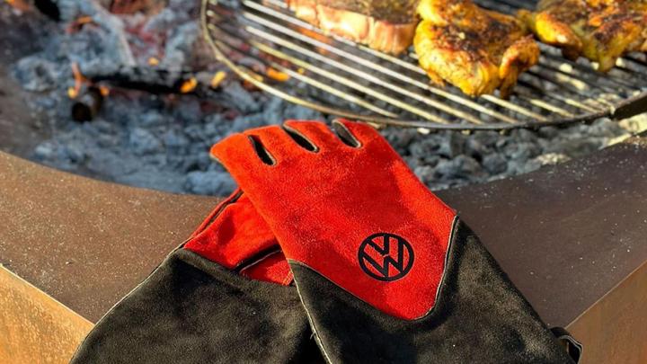 Immagine prodotto TOP Guanti da barbecue VW (Cotone e pelle di mucca, Fili di kevlar)