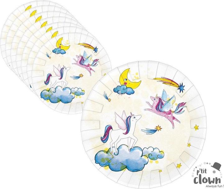 Actual product image P'tit Clown Party Teller Einhorn (8x)