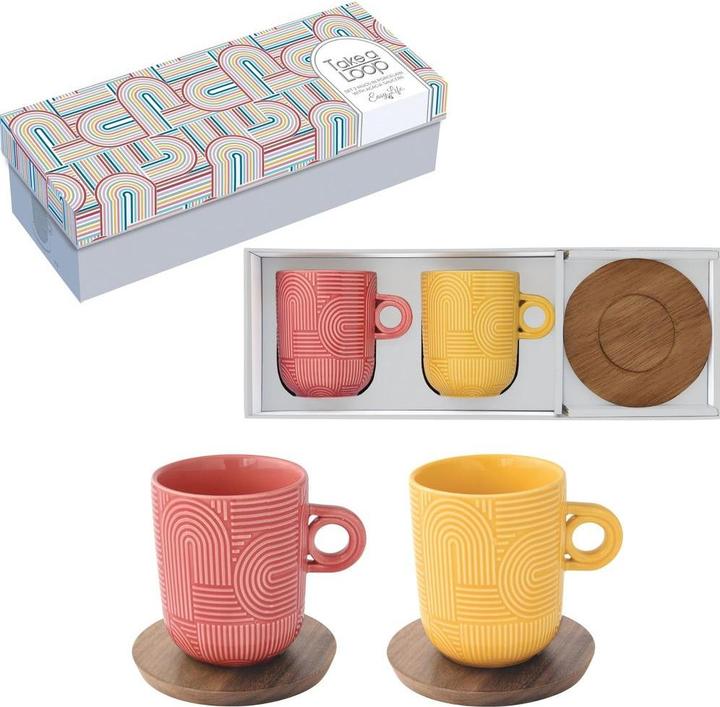 Actual product image Easy Life 2er Set Take a Loop Kaffeetasse (350 ml, 2x)