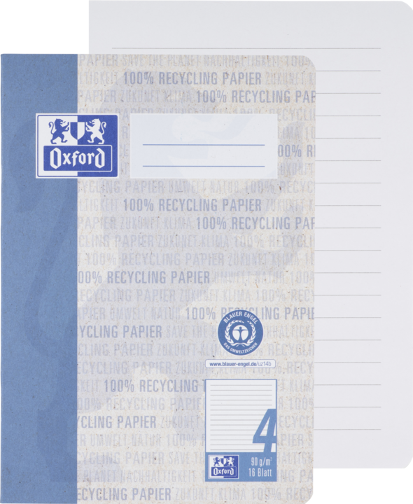 Actual product image Oxford Recycled exercise book, A5, ruling 4 (A5, Dotted, No binding)
