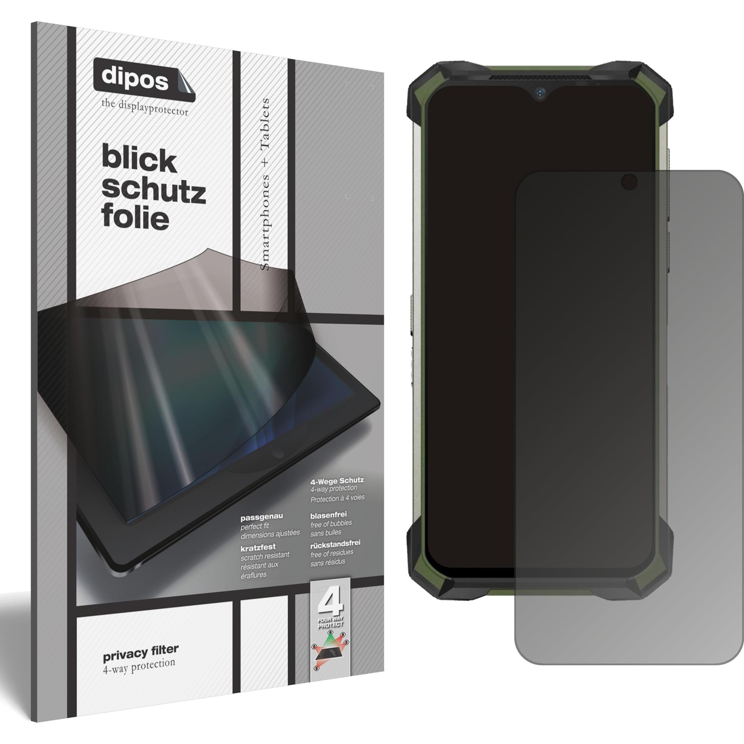 Dipos Blickschutzfolie 4-Way Privacy (1 Stück, Doogee S88 Plus), Smartphone Schutzfolie, Transparent