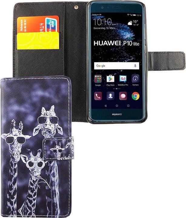 Produktbild König Design Hülle Handy Schutz für Huawei P10 Lite Case Cover Tasche Wallet Etui Handyhülle (Huawei P10 Lite)