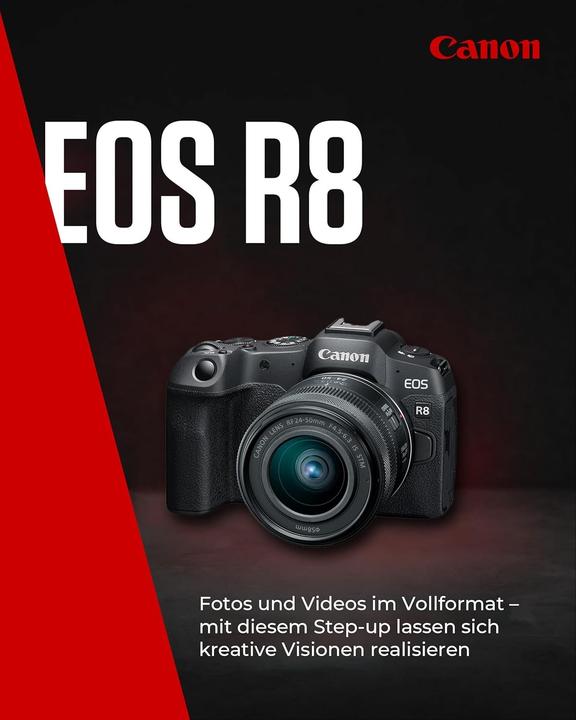 Actual product image Canon EOS R8 Kit - (EU) (24 - 50 mm, 24.20 Mpx)