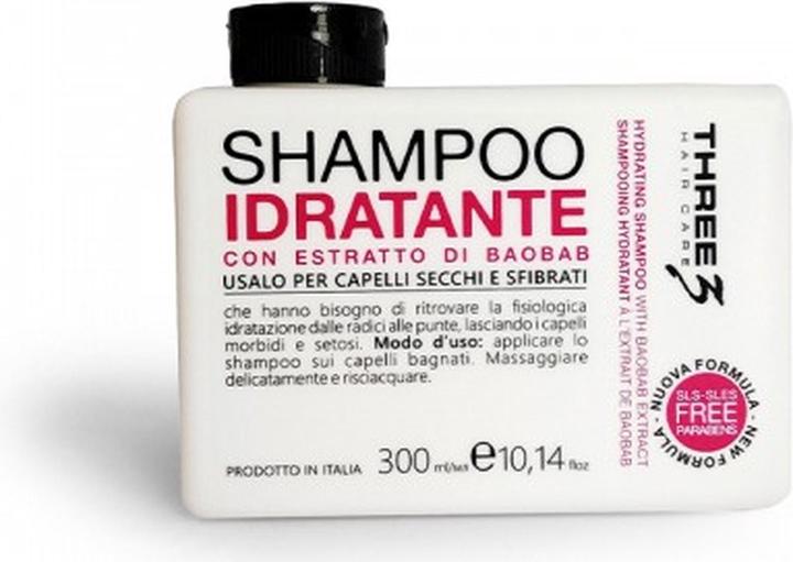 Actual product image faipa Three 3 Moisturizing Shampoo with Baobab Extract for Dry Hair 300ml (300 ml, Liquid shampoo)