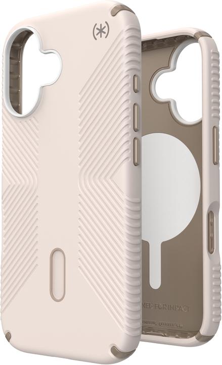 Actual product image speck Presidio2 Grip + ClickLock Apple iPhone 16 Bleached Bone - with Microban (Apple iPhone 16)