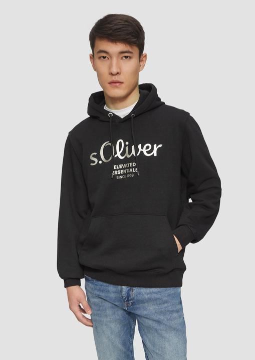 Produktbild s.Oliver Sweatshirt Hoodie mit Gold- oder Silber-Print (S)