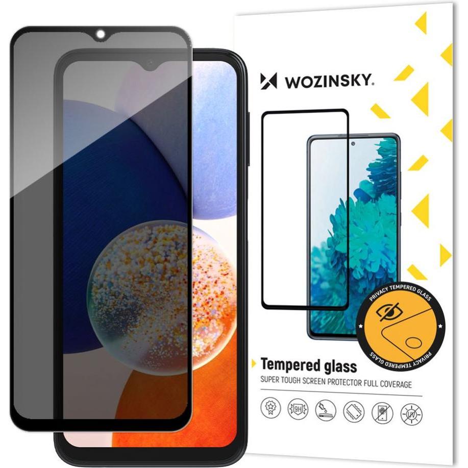 Wozinsky Privacy Glass Panzerglas Samsung Galaxy A14 5G / Galaxy A14 mit Anti Spy Blickschutzfilter (1 Stück, Samsung Ga...
