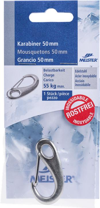 Actual product image Meister Karabinerhaken Edelstahl 50x24 mm
