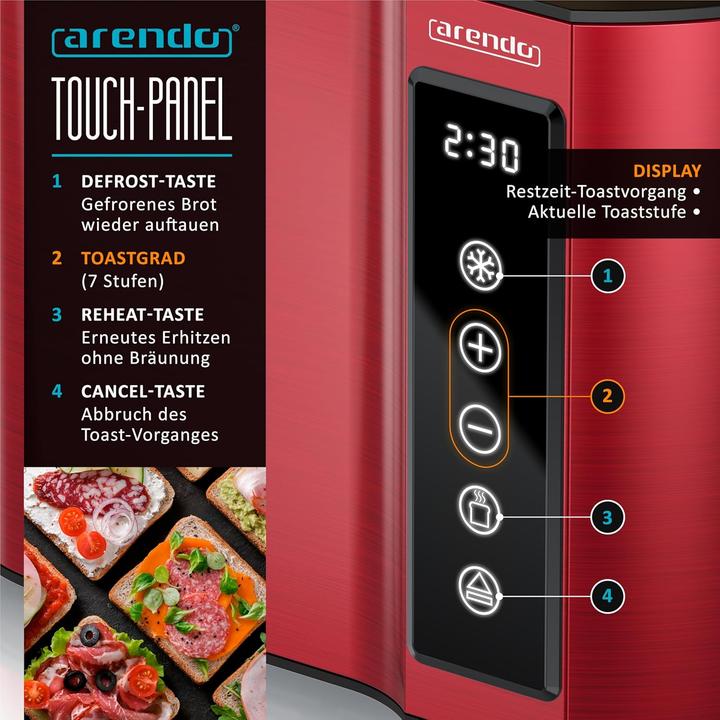 Produktbild Arendo Frukost Touch Compact Toaster