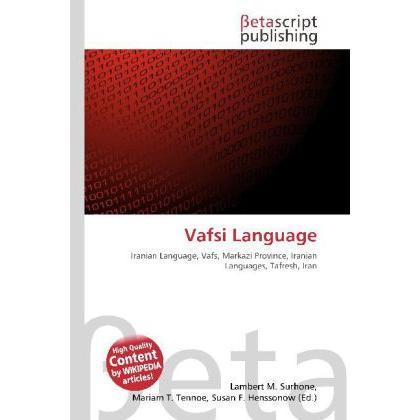 Vafsi Language, Fachbücher von Lambert M. Surhone, Miriam T. Timpledon, Susan F. Marseken