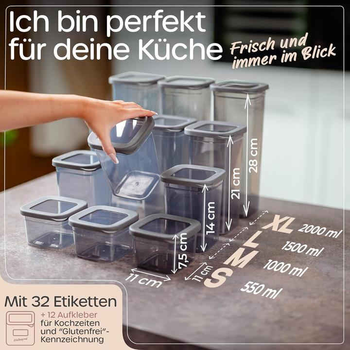 Actual product image Qoona Luftdichtes Vorratsdosen-Set (15.10 l)