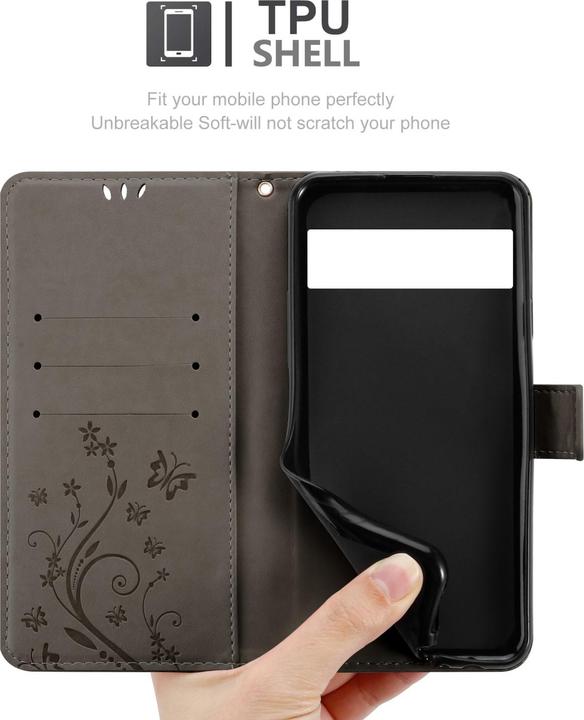 Produktbild Cadorabo Flower Book Hülle (Google Pixel 6 Pro)