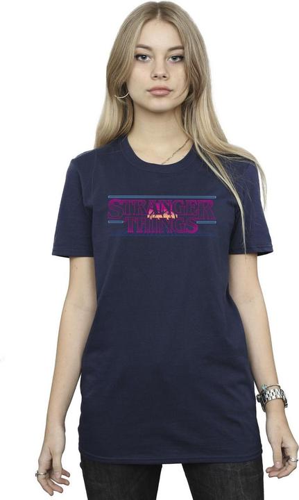 Immagine prodotto Netflix Stranger Things Retro Title Maglietta Ampia Donna (XL)