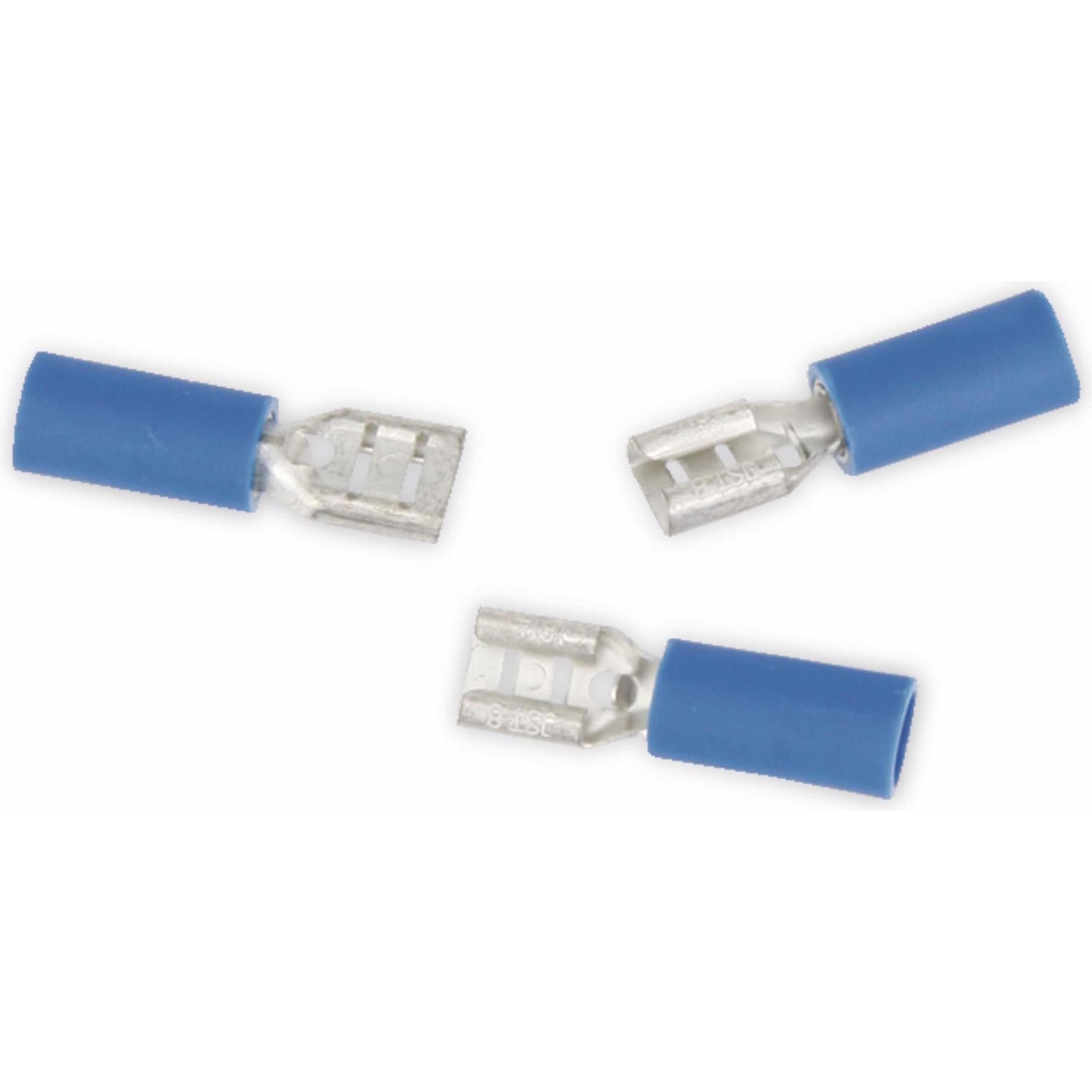 Eneroid Flachsteckhülse, 4,8mm, 2,5mm², blau, 10 Stück, Netzwerk Zubehör